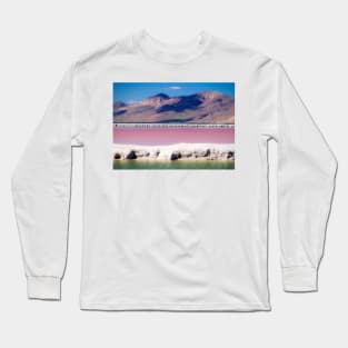 Blue, Pink and Green Long Sleeve T-Shirt